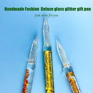 GemFully Vende y compra productos Smartpen Promoción Marketing Gift Set Artículos Hecho a mano Glitter Glass Dip Pen Set - Product Image 2