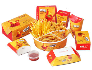 Dùng một lần bản lề nắp giấy Burger hộp vỏ sò đưa ra hộp đựng thức ăn hộp cho món tráng miệng phục vụ thanh trượt bánh sandwich - Product Image 2