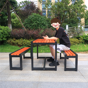 Giardino moderno <span class=keywords><strong>in</strong></span> plastica <span class=keywords><strong>legno</strong></span> design patio <span class=keywords><strong>tavolo</strong></span> <span class=keywords><strong>con</strong></span> struttura <span class=keywords><strong>in</strong></span> metallo grande <span class=keywords><strong>tavolo</strong></span> ristorante e <span class=keywords><strong>panca</strong></span> <span class=keywords><strong>tavolo</strong></span> da giardino e sedia - Product Image 5