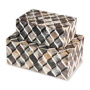 Boîte à bijoux de rangement en incrustation d'os faite à la main pour la décoration intérieure Boîtes de rangement de bijoux en corne et MDF de haute qualité Best-seller - Product Image 3