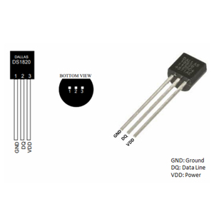 Đầu ra <span class=keywords><strong>I2C</strong></span> kỹ thuật số DS18B20 dài 3M 125 ℃   Cảm biến nhiệt độ cho hệ thống điều khiển nhiệt độ - Product Image 3
