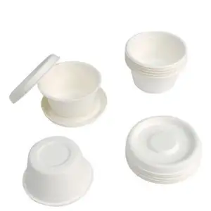 Wholesale Disposable Biodegradable Take Away Eco-Friendly Microwave Bagasse Compostable Salad Bowl With Lid Food Container