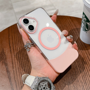 Siêu mỏng rõ ràng có thể tháo rời nối từ cứng PC Cover quay lại trường hợp điện thoại 2 trong 1 cho Iphone 15 16 Pro Max nửa trường hợp - Product Image 3