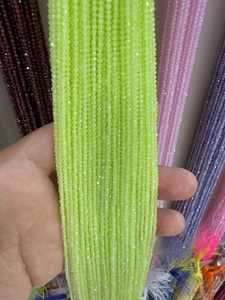 HLC Cuentas Sueltas de Zirconia Facetada de 2MM, 3MM, 4MM, Hilos de Cuentas de Cristal Súper Brillantes, Borlas de Zirconia para Joyería de Fiesta Neón - Product Image 1