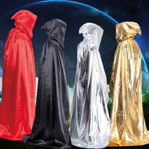 <span class=keywords><strong>Halloween</strong></span> Kostuum Lange Capuchon Capes Dood Tovenaar Heksenmantel Voor Volwassenen Mannen En Vrouwen Cosplay Decoratie Tv Karakter Manteau - Product Image 4