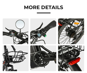 Stock de fábrica para Samebike 24 pulgadas plegable bicicleta eléctrica de <span class=keywords><strong>ciudad</strong></span> 36V batería de litio fuente de alimentación 7 velocidades equipo electrónico - Product Image 4