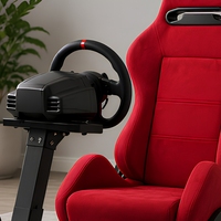 Siège en daim réglable EDDYSTAR noir universel pour simulateur de course, jeux et chaise de bureau, NE PAS UTILISER SUR ROUTE, UNIQUEMENT EN TOUT-TERRAIN