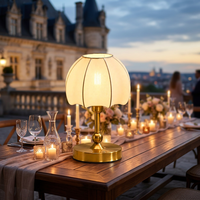 Lampe de table LED tactile moderne vintage rechargeable sans fil, finition dorée de luxe, pour chambre à coucher, chevet, lecture, mariage