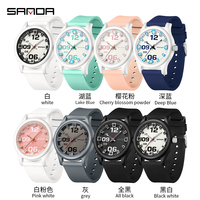 Reloj de Cuarzo SANDA 3252, Popular y Moderno para Estudiantes, Simple, Resistente al Agua, con Correa de Silicona, Luminoso, para Niños