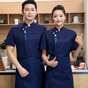 Cappotto <span class=keywords><strong>da</strong></span> Chef in cotone a manica lunga e corta di Design classico di alta qualità con Zip uniforme <span class=keywords><strong>da</strong></span> <span class=keywords><strong>cucina</strong></span> del ristorante - Product Image 3