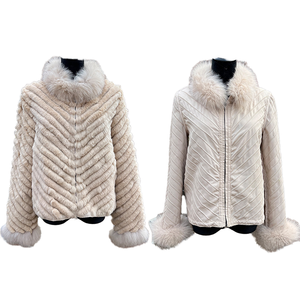 Parka Reversible de Piel para Mujer, Abrigo de Piel de Conejo Rex, Chaqueta de Invierno Gruesa y Cálida con Tela Brillante para Otoño y Primavera - Product Image 1