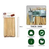 Brochettes en bambou biodégradables de 150 mm, jetables, style simple, protection de l'environnement naturelle, outil pour barbecue