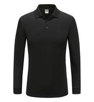 OEM Hoge Kwaliteit Heren Business Formele Langarm Poloshirt Langarm Poloshirt Stof Aangepaste Logo