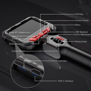 180 Degree 2 Ways Articulating Borescope Industrial Endoscope With 6mm Articulated Snake <strong>Camera</strong> With 8 Adjustable LED PQ321 - Product Image 6