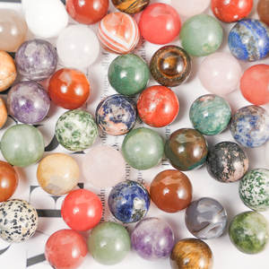 Toptan Doğal Akik Gül Kuvarsı Şeffaf Kuvars Ametist Kristal Şifa Topu Mini 20mm Boncuklar Küre DIY Aşk İçin - Product Image 3