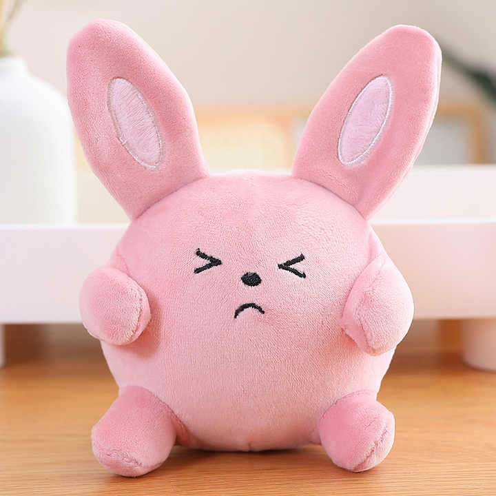Kawaii Inflatable Rabbit Bunny Plush Toys Fluffy Stuffed Animal Small ...