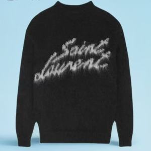 Sudadera de cuello redondo para hombre de color sólido con manga larga Patrón de letras de amante Ropa de abrigo holgada-Suéter de artículos de punto - Product Image 6