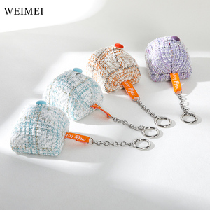 WEIMEI Tweed <b>Mini</b> Jewelry <b>Box</b> Double Doors Ring <b>Storage</b> <b>Box</b> for Jewelry Packaging - Product Image 3