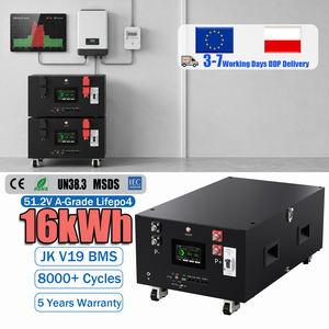 DIY ระบบพลังงานแสงอาทิตย์48โวลต์51.2โวลต์แบตเตอรี่ LiFePO4 16kWh JK V19 BMS ฐานแบตเตอรี่เก็บพลังงานแสงอาทิตย์แบบวางซ้อนกันได้ - Product Image 1