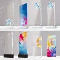 Trophée en Verre Cristal pour la Reconnaissance des Employés, la Rétirement, la Remise des Diplômes, les Concours, Décoration, Cadeau d'Affaires en Cristal Blanc, Meilleure Offre
