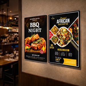Custom Ultra Slim LED <b>Light</b> Box Slim <b>Light</b> Box Menu led <b>Light</b> Box Restaurant Menu <b>Board</b> Backlit Poster Display Wall Mounted - Product Image 1