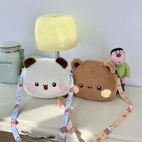 Produit phare : Sac à dos en peluche personnalisé de 20 cm, sac à dos mignon en forme d'ours, couleur blanche, sacs à dos en peluche pour enfants