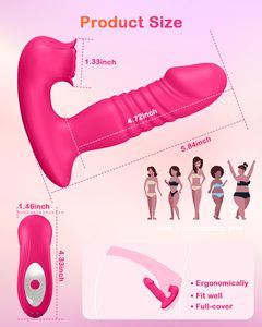 NOUVEAU DILDO vibrant à 10 fréquences avec fonctions de stretching et de succion pour stimuler le clitoris, le point G et les mamelons. - Product Image 5