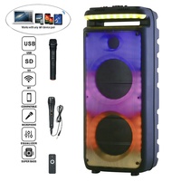Mifa — boîte à son pour batterie, haut-parleur karaoké en plein air, fêtes en plein air, chant, avec LED multicolores, 8 pouces