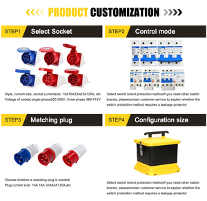 IP67 Waterproof Portable Socket Portable Electrical <strong>Box</strong> Dustproof Power Distribution <strong>Unit</strong> for Construction Sites - Product Image 5