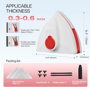 Çok fonksiyonlu pencere aracı cam temizleyici silecek silecek çift taraflı manyetik pencere temizleyici cam temizleyici - Product Image 3