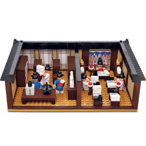 Bloques de Construcción de Estilo Cultural de la Antigua Academia Tradicional Coreana, Juguete Educativo de Estilo Cultural Coreano Tradicional - Product Image 2