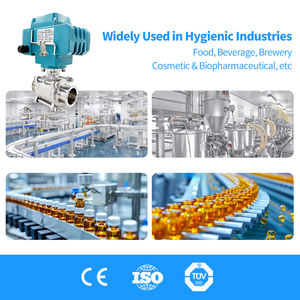 Valvola a Sfera Elettrica Sanitaria in Acciaio Inox a 3 Pezzi con Base di Montaggio ISO5211 per Uso Alimentare e Farmaceutico - Product Image 5