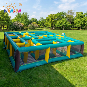 Parcours d'obstacles gonflable commercial WINSUN, labyrinthe de la jungle gonflable - Product Image 1