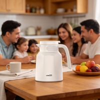 Carafe isotherme en acier inoxydable 1600 ml, design classique, légère, bouilloire sous vide 304, cadeaux d'affaires, utilisation pour les fêtes, 12-24 heures