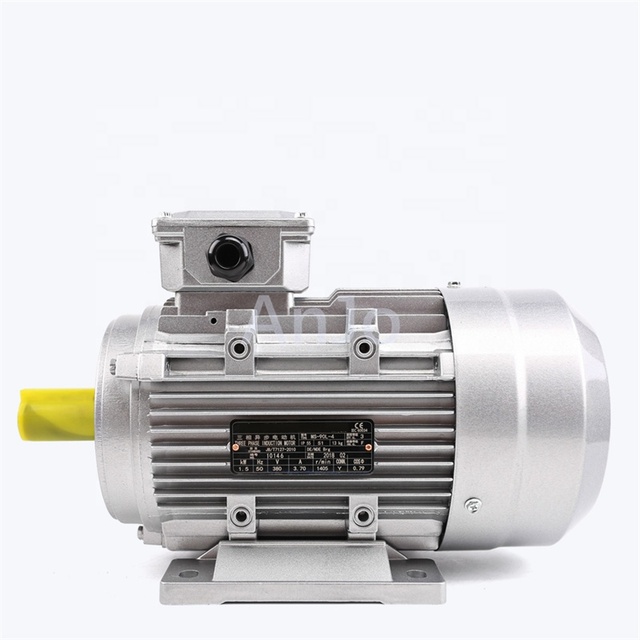 1.1KW 1.5HP Three Phase Motor 4 Poles 1400RPM 80 90 Frame Aluminium Construction 19mm 24mm Shaft Electrical Engine Motor