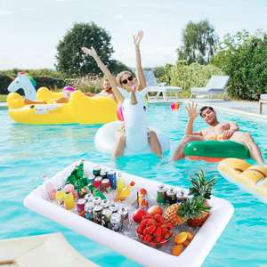 Seau à glace flottant gonflable le plus populaire Conteneur à glace gonflable Seau à glace en PVC Barre de service pour la fête de l'eau - Product Image 4