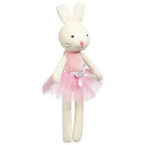 Sang Trọng Ballerina Bunny Với Màu Hồng Múa Ba Lê Váy Tai Dài Cô Gái Dễ Thương Thú Nhồi Bông Rag Búp Bê Siêu Mềm Plush Bunny Búp Bê