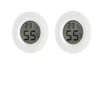 Mini Hygrometer Thermometer Fahrenheit or Celsius Meter Digital LCD Monitor Indoor Room Round Humidity Temperature Gauge