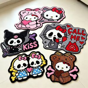 <strong>Hello</strong> <strong>Kitty</strong> <strong>Rug</strong> Custom Shape Print Anime Irregular Kuromi Area <strong>Rug</strong> Polyester Machine Washable Cartoon sanrio <strong>Rug</strong> - Product Image 2
