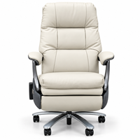Chaise de bureau en cuir inclinable confortable avec repose-pieds pour chaise de bureau de direction, chaise de bureau de patron, chaise de bureau administrative