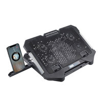 Support de refroidissement pour ordinateur portable S500 RGB avec radiateur à cinq ventilateurs et poteau de réglage d'angle 5V coussin de refroidissement par air