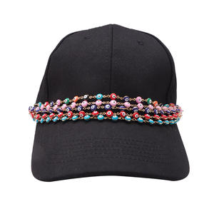 Cadenas de Moda, Collares con Cuentas de Ojo Turco, Aleación de Zinc y Resina, Decoraciones Unisex para Sombreros, Accesorios de Joyería Multicolor - Product Image 2