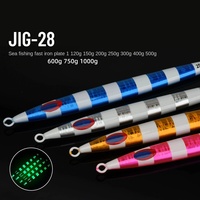 WEI 120g-1000g pêche en eau salée métal gabarit jigging leurre avec Spinner lame rapide chute lente pitch leurres de pêche appât