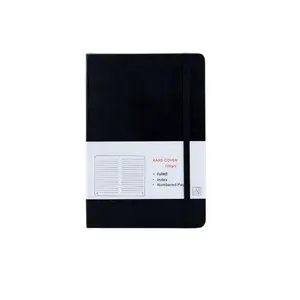 Büro-Schullieferant A5 Kunstleder-Tagesbuch Notizbuch mit elastischem Band individuelles Logo Druckschrift