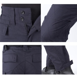 Pantalons <span class=keywords><strong>de</strong></span> travail <span class=keywords><strong>de</strong></span> <span class=keywords><strong>sécurité</strong></span> en ripstop résistant, bleu marine, uniformes <span class=keywords><strong>de</strong></span> <span class=keywords><strong>sécurité</strong></span>, pantalons d'entraînement pour garde, pantalons cargo anti-déchirure, vêtements tactiques pour hommes - Product Image 3