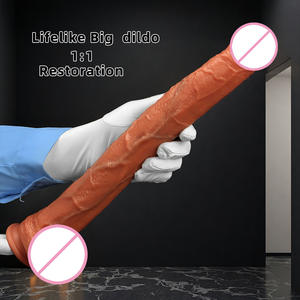 Dildo en silicone souple surdimensionné de style européen et américain avec plug anal, 100% étanche et écologique, portable - Product Image 6
