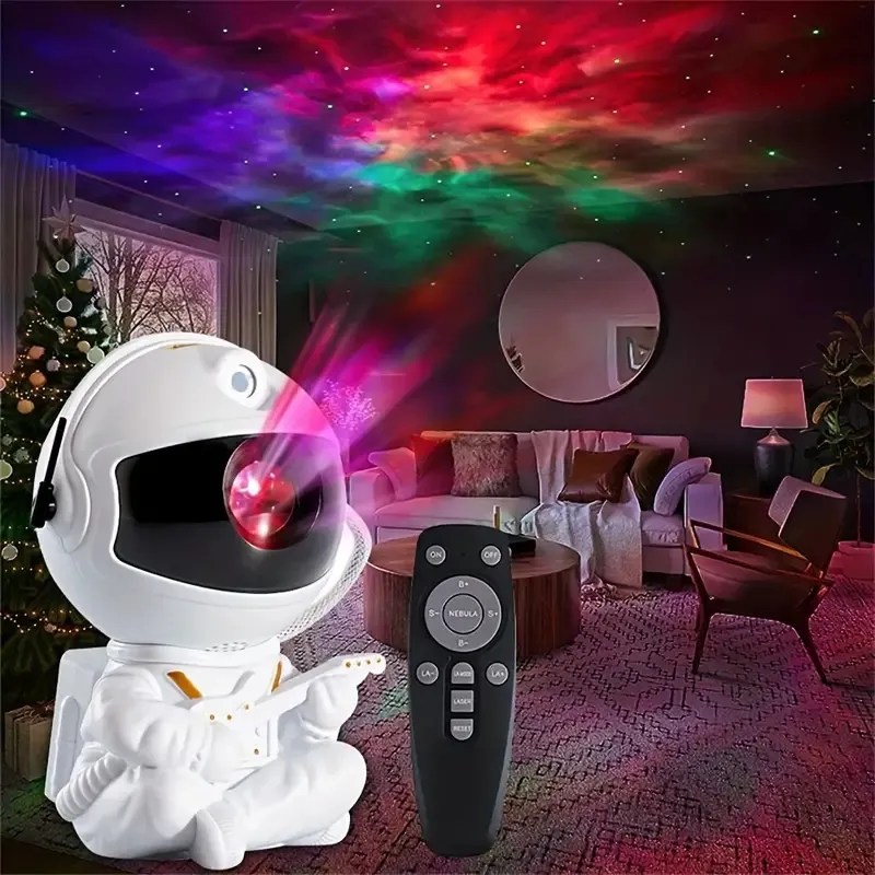 Projeto de luzes 3D LED corrediça interna pequeno astronauta projetos robô projetor astronauta