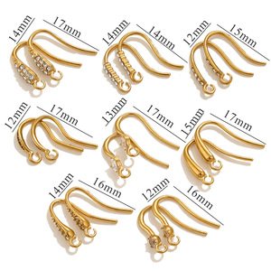 Fish Hook Earring <b>Wires</b> | 18K PVD Gold Plated Stainless Steel Ear Hooks with Loop for DIY Dangle Earrings Jewelry Making Finding - Product Image 2