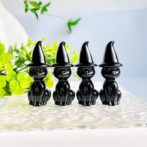 Figura <span class=keywords><strong>de</strong></span> Gato <span class=keywords><strong>de</strong></span> Obsidiana Negra Natural, Gato <span class=keywords><strong>de</strong></span> <span class=keywords><strong>la</strong></span> <span class=keywords><strong>Suerte</strong></span> Mágico, Modelo <span class=keywords><strong>de</strong></span> Cristal Tallado, Artesanía Grabada, Decoración <span class=keywords><strong>de</strong></span> Mascota - Product Image 6