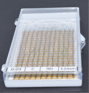 Pestañas postizas preformadas tipo abanico J/C Curl de 0.03 mm-0.07 mm de marca privada OEM de Corea del Sur para extensión de pestañas - Product Image 1